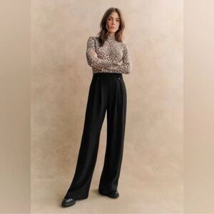 Sezane Loulou Trousers Black Size 34 US 2